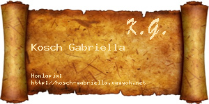 Kosch Gabriella névjegykártya